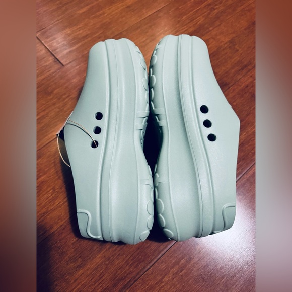 Adidas Adifom Stan Smith platform mule green / silver hint green US 9 - Picture 4 of 12